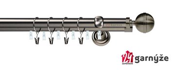 Kovové garnýže dvouřadé s drážkou 19 a 19mm - KOULE Plus antracitové