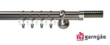 Kovové garnýže dvouřadé s drážkou 19 a 19mm - OPTIMA Plus antracitové