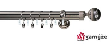 Kovové garnýže dvouřadé s drážkou 19 a 19mm - PICO CRYSTAL Plus antracitové