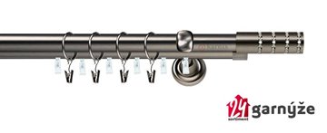 Kovové garnýže dvouřadé s drážkou 19 a 19mm - ROSETTI CRYSTAL Plus antracitové