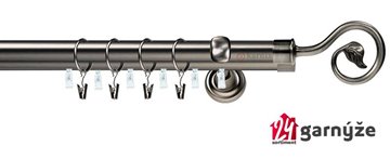 Kovové garnýže dvouřadé s drážkou 19 a 19mm - SPIRÁLA Plus antracitové