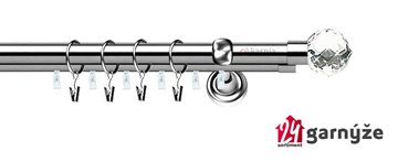 Kovové garnýže dvouřadé s drážkou 19 a 19mm - BELUNA CRYSTAL Plus nerezové