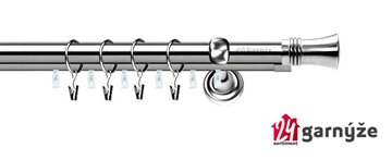 Kovové garnýže dvouřadé s drážkou 19 a 19mm - CAPRI Plus nerezové
