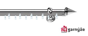 Kovové garnýže dvouřadé 19mm - ASPEN KUŽEL nerezové