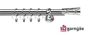 Kovové garnýže dvouřadé s drážkou 19 a 19mm - PINO Plus nerezové