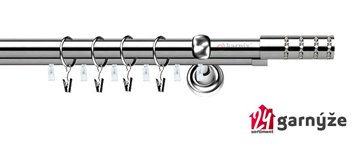 Kovové garnýže dvouřadé s drážkou 19 a 19mm - ROSETTI CRYSTAL Plus nerezové