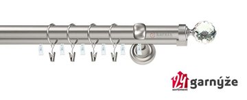 Kovové garnýže dvouřadé s drážkou 25 a 19mm - BELUNA CRYSTAL Plus chromové