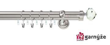 Kovové garnýže dvouřadé s drážkou 25 a 19mm - BLANCA CRYSTAL Plus chromové