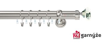 Kovové garnýže dvouřadé s drážkou 25 a 19mm - CLAREX CRYSTAL Plus chromové