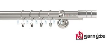 Kovové garnýže dvouřadé s drážkou 25 a 19mm - CYLINDR Plus chromové