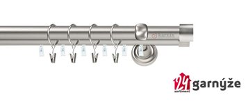 Kovové garnýže dvouřadé s drážkou 25 a 19mm - LUNA Plus chromové