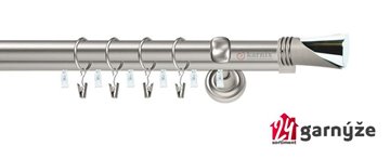 Kovové garnýže dvouřadé s drážkou 25 a 19mm - LOCA Plus chromové