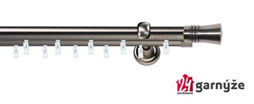 Kovové garnýže dvouřadé 19mm - ASPEN CAPRI antracitové