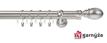 Kovové garnýže dvouřadé s drážkou 25 a 19mm - ovál Plus chromové