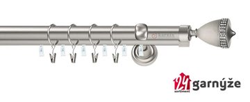 Kovové garnýže dvouřadé s drážkou 25 a 19mm - PINO CRYSTAL Plus chromové