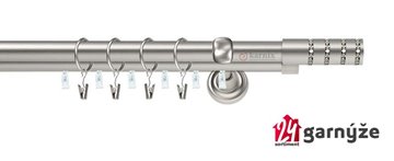 Kovové garnýže dvouřadé s drážkou 25 a 19mm - ROSETTI CRYSTAL Plus chromové