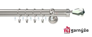 Kovové garnýže dvouřadé s drážkou 25 a 19mm - TRAVO CRYSTAL Plus chromové