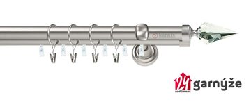 Kovové garnýže dvouřadé s drážkou 25 a 19mm - VENETO CRYSTAL Plus chromové