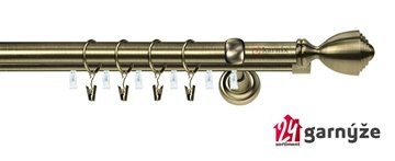 Kovové garnýže dvouřadé s drážkou 25 a 19mm - AVANTI Plus mosazné