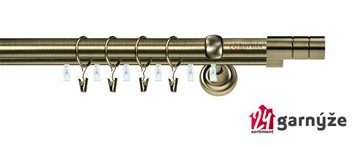 Kovové garnýže dvouřadé s drážkou 25 a 19mm - CYLINDR Plus mosazné