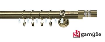 Kovové garnýže dvouřadé s drážkou 25 a 19mm - LANSO CRYSTAL Plus mosazné