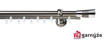 Kovové garnýže dvouřadé 19mm - ASPEN DORIS antracitové