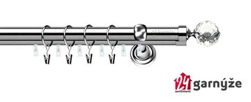 Kovové garnýže dvouřadé s drážkou 25 a 19mm - BELUNA CRYSTAL Plus nerezové