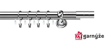 Kovové garnýže dvouřadé s drážkou 25 a 19mm - CYLINDR Plus nerezové