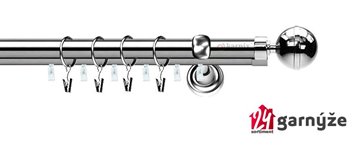 Kovové garnýže dvouřadé s drážkou 25 a 19mm - KOULE ELEGANT Plus nerezové