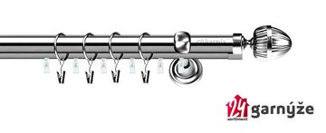 Kovové garnýže dvouřadé s drážkou 25 a 19mm - MILANO Plus nerezové