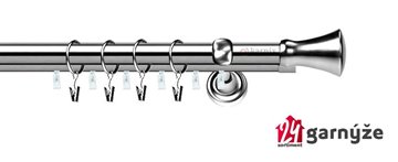 Kovové garnýže dvouřadé s drážkou 25 a 19mm - MONACO Plus nerezové
