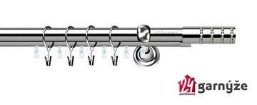 Kovové garnýže dvouřadé s drážkou 25 a 19mm - ROSETTI CRYSTAL Plus nerezové