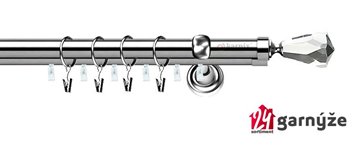 Kovové garnýže dvouřadé s drážkou 25 a 19mm - TRAVO CRYSTAL Plus nerezové