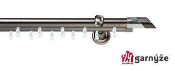 Kovové garnýže dvouřadé 19mm - ASPEN FALKO antracitové