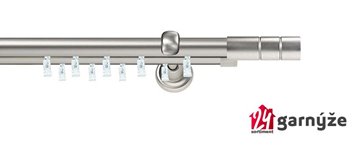 Kovové garnýže dvouřadé s drážkou 25 a 25mm - CYLINDR chromové