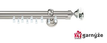 Kovové garnýže dvouřadé s drážkou 25 a 25mm - CLAREX CRYSTAL chromové