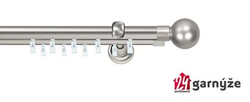 Kovové garnýže dvouřadé s drážkou 25 a 25mm - KOULE chromové
