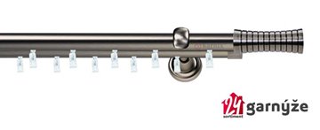 Kovové garnýže dvouřadé 19mm - ASPEN FIONA antracitové