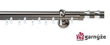 Kovové garnýže dvouřadé 19mm - ASPEN FRESNO antracitové