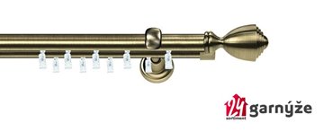 Kovové garnýže dvouřadé 25 a 25mm s drážkou - AVANTI mosaz