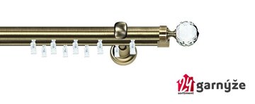 Kovové garnýže dvouřadé 25 a 25mm s drážkou - BELUNA CRYSTAL mosaz