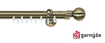 Kovové garnýže dvouřadé 25 a 25mm s drážkou - KOULE mosaz