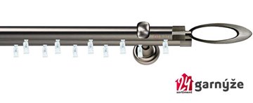 Kovové garnýže dvouřadé 19mm - ASPEN MIRELLA antracitové