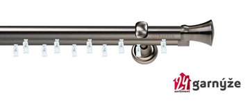 Kovové garnýže dvouřadé 19mm - ASPEN MONACO antracitové