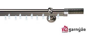 Kovové garnýže dvouřadé 19mm - ASPEN OPTIMA antracitové