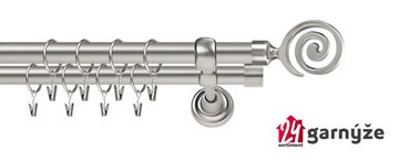 Kovové garnýže dvouřadé stropní 19mm - ROMA CENTO chrom