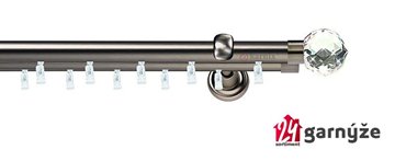 Kovové garnýže dvouřadé 19mm - ASPEN BELUNA CRYSTAL antracitové