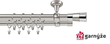 Kovové garnýže dvouřadé stropní 19mm - ROMA DORIS chrom