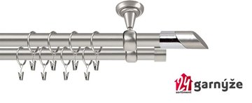 Kovové garnýže dvouřadé stropní 19mm - ROMA FALKO chrom