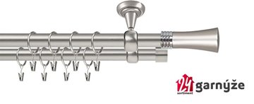 Kovové garnýže dvouřadé stropní 19mm - ROMA FIONA chrom